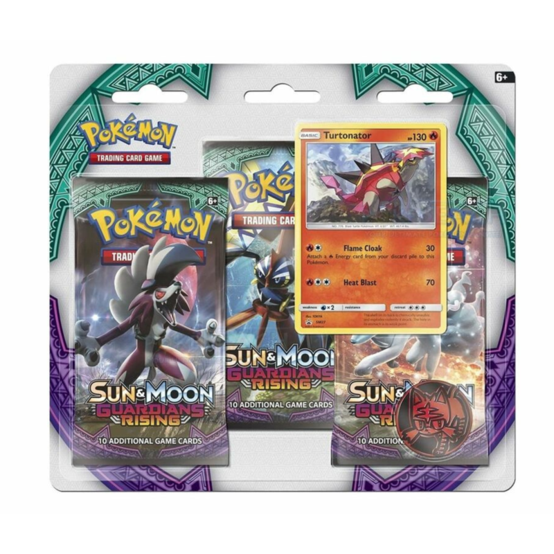 Pokémon Sun & Moon: Guardians Rising - Turtonator 3 Pack Blister