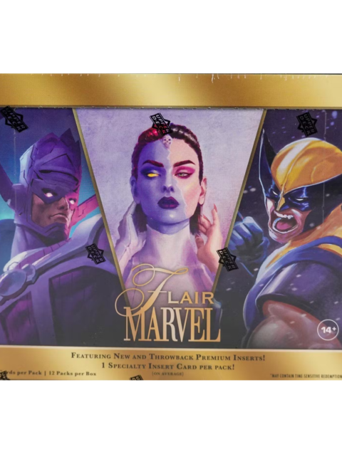 2023 Upper Deck Marvel Flair Hobby Box – Premium Marvel Trading Cards Available in the UAE at Crunch Arcade.