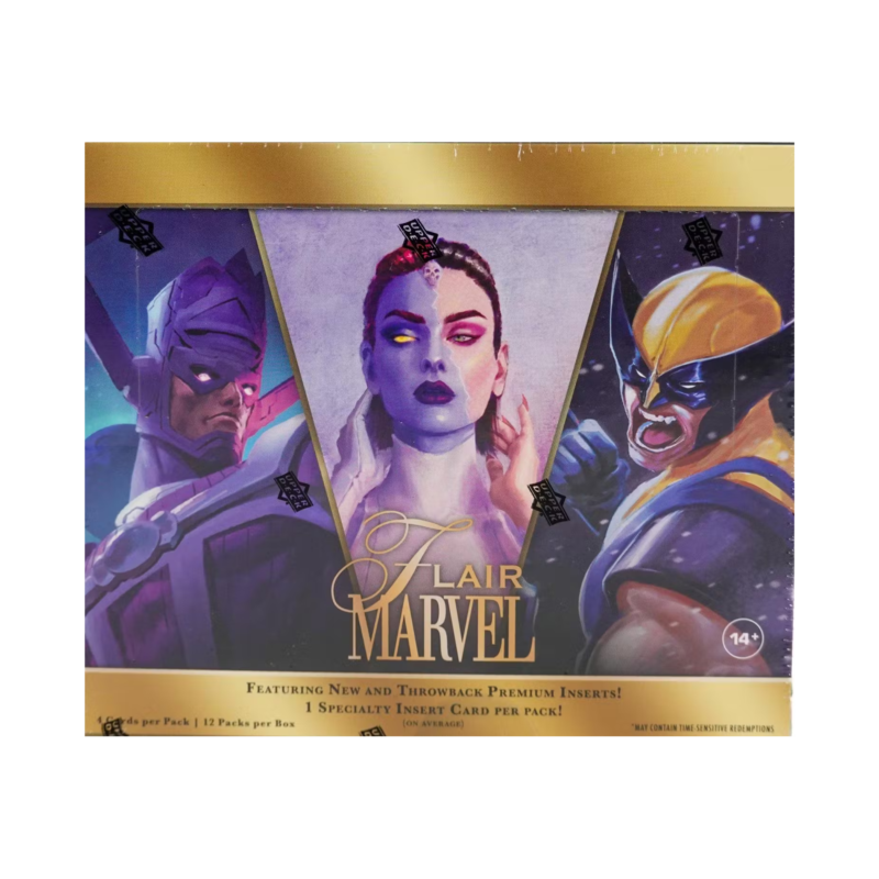 2023 Upper Deck Marvel Flair Hobby Box – Premium Marvel Trading Cards Available in the UAE at Crunch Arcade.