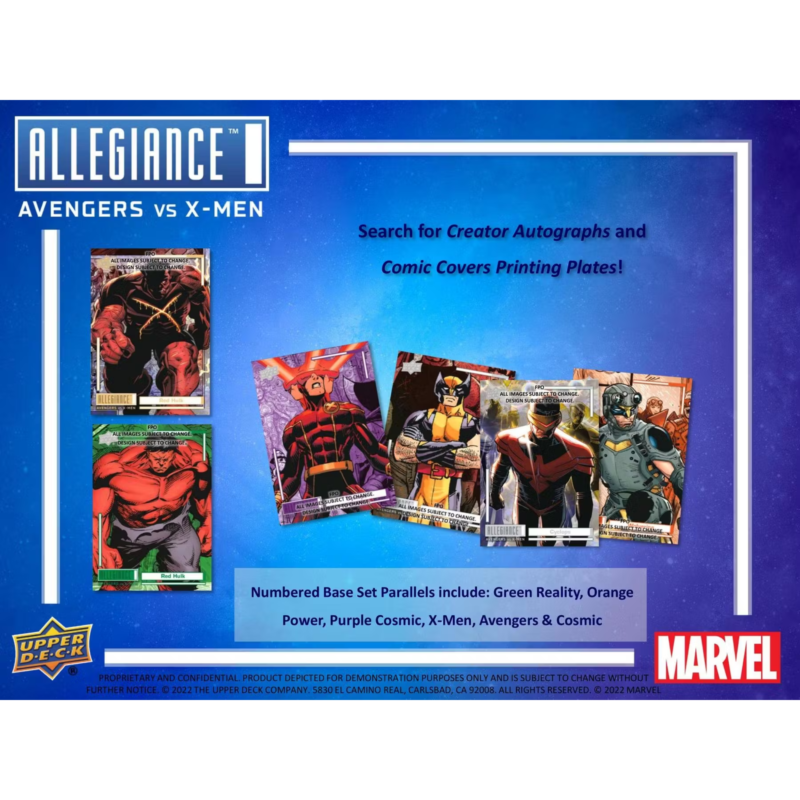 2023 Upper Deck Marvel Allegiance Avengers vs X-Men Trading Cards