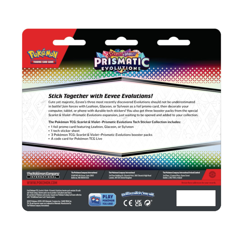 Pokémon Scarlet & Violet: Prismatic Evolutions Tech Sticker Collection