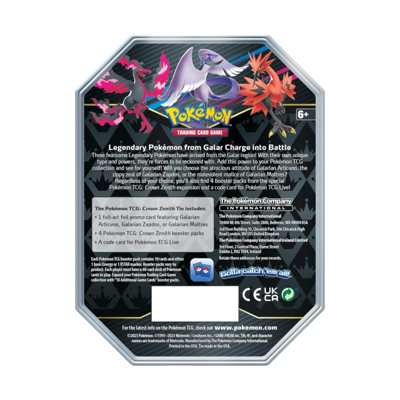 Pokémon Crown Zenith Tin - Galarian Articuno - Image 2