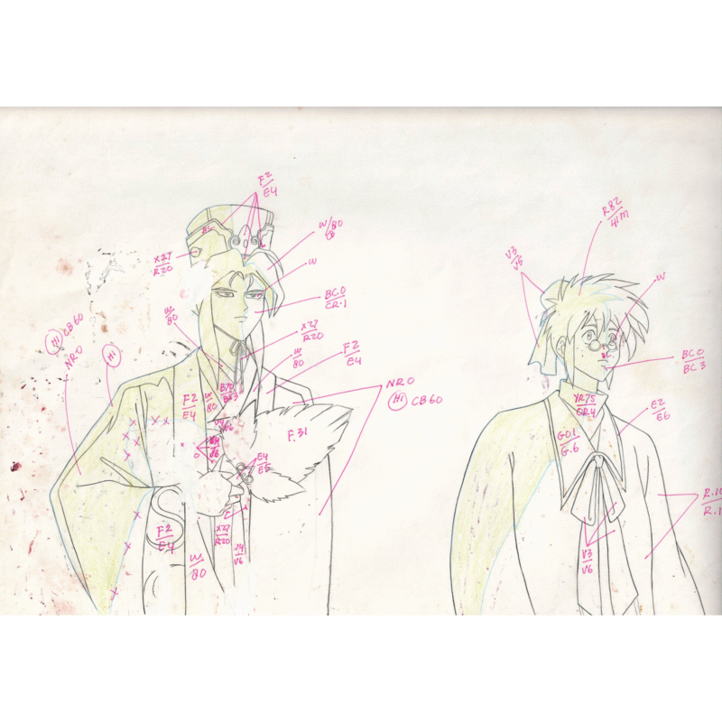 Original Rai Anime Cel – Galaxy Warring States Heroes (3 items) | سيل أنمي هزيم الرعد أصلي - Image 2