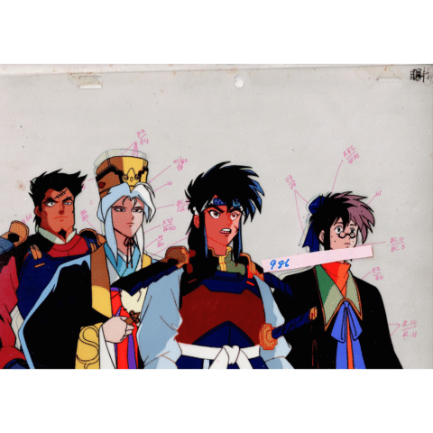 Original Rai Anime Cel – Galaxy Warring States Heroes (3 items) | سيل أنمي هزيم الرعد أصلي