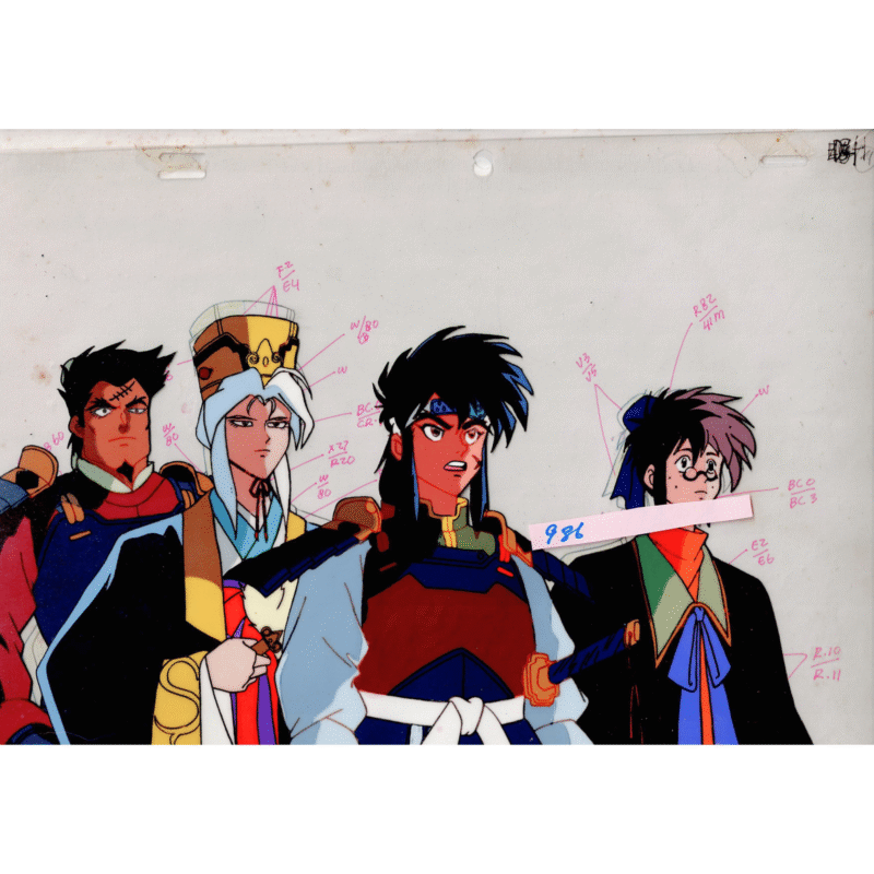 Original Rai Anime Cel – Galaxy Warring States Heroes (3 items) | سيل أنمي هزيم الرعد أصلي