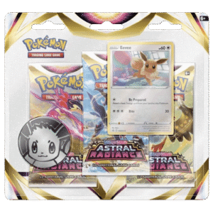 Pokémon Sword & Shield Astral Radiance 3 Pack Blister - Eevee or Sylveon